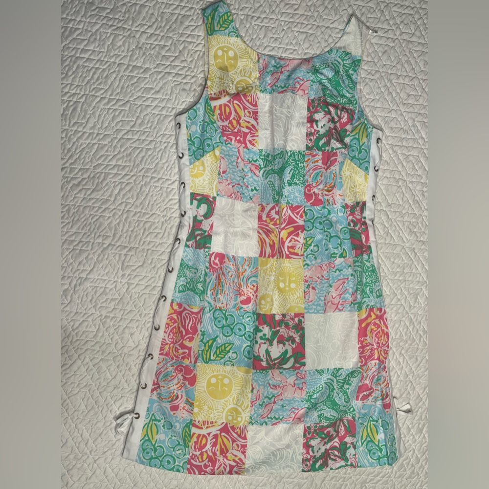 Lilly Pulitzer Patchwork Shift Dress Size 2